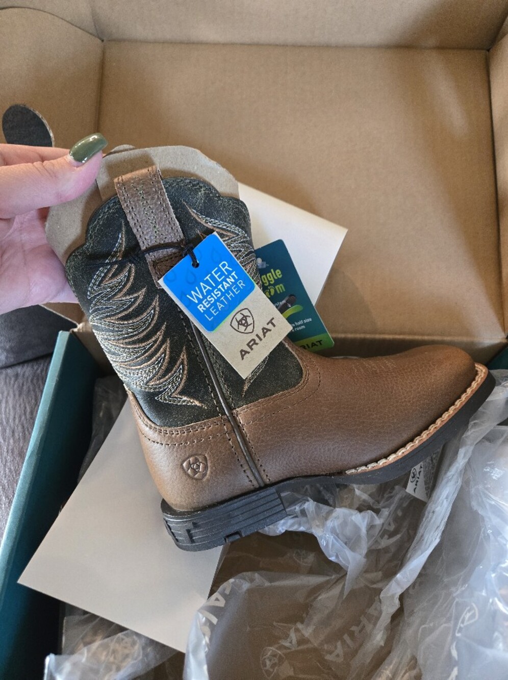 Ariat Kids Firecatcher Brown Waterproof Western Boot